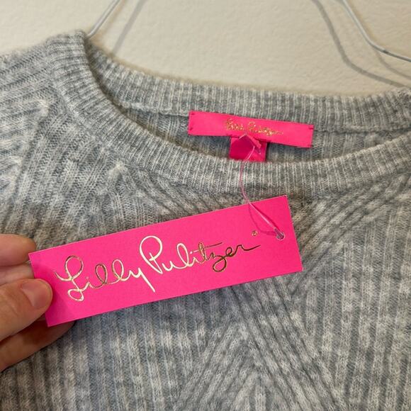 NWT Lilly Pulitzer Arienza Dolman Heathered Lunar Gray Knit Sweater Size XXS - Picture 6 of 9